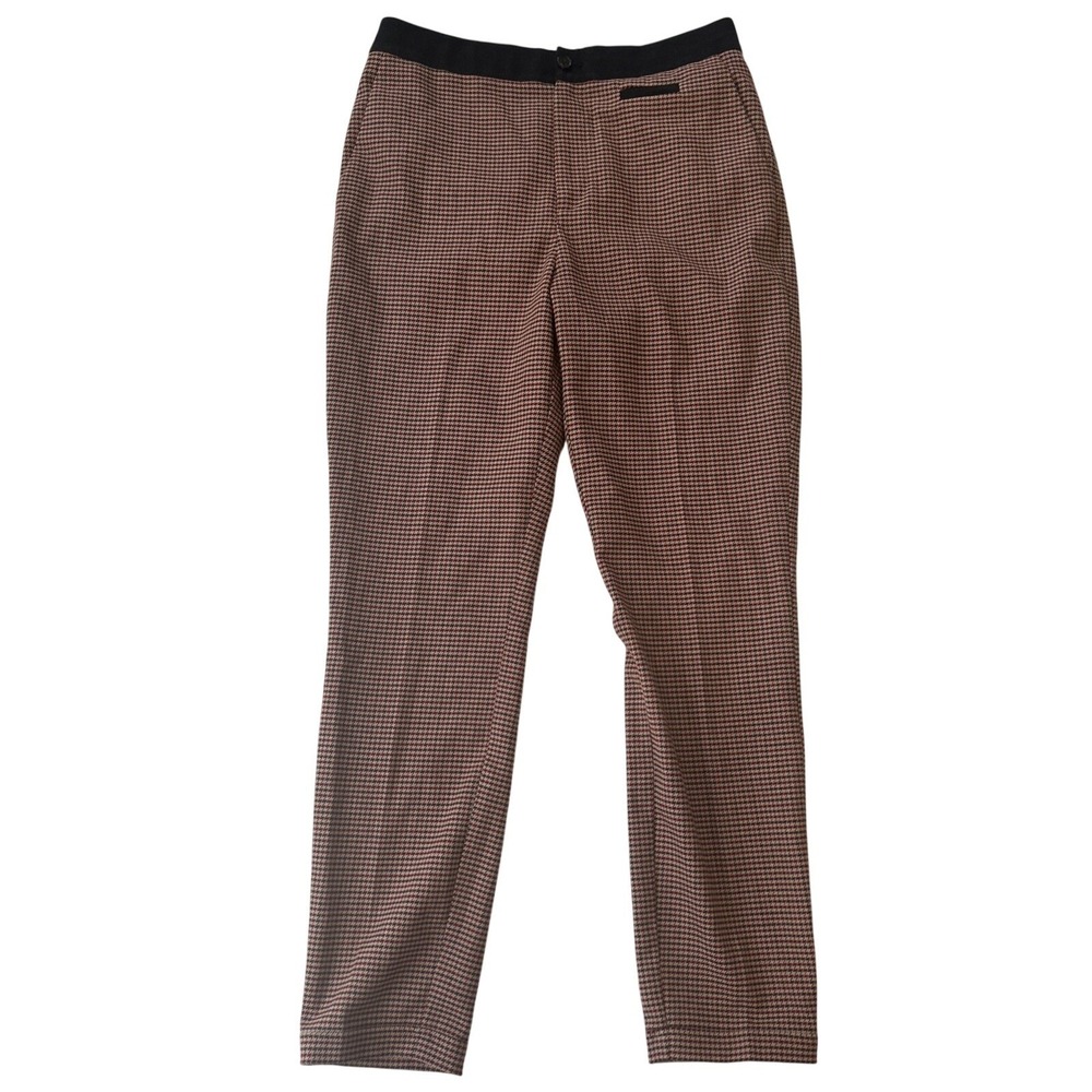 Grey by Jason Wu Pants Size 6 Red Herringbone Print Preppy Academia Career